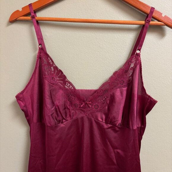 VTG Maidenform Women Slip Dress Sz 38 Babydoll Chemise Cami Coquette Whimsigoth - Picture 2 of 12